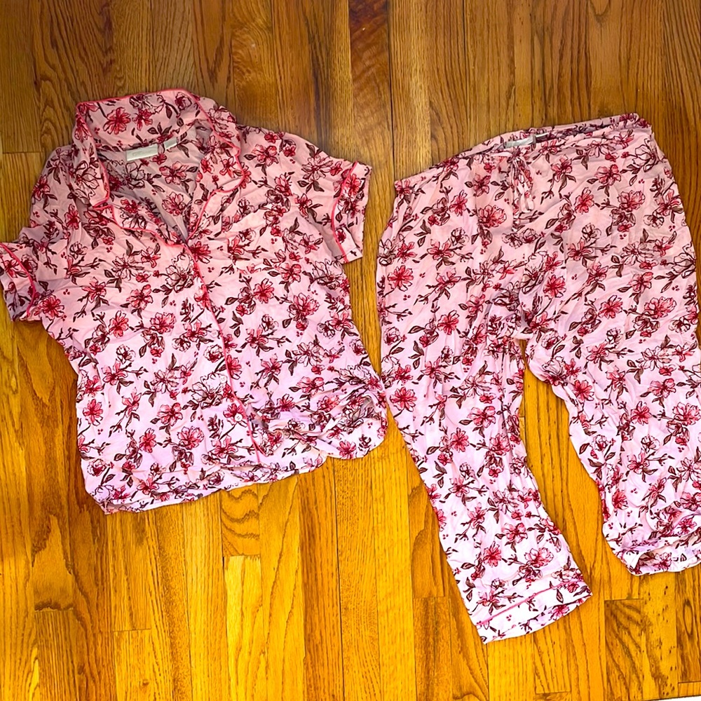 Floral Cropped Pajama Set